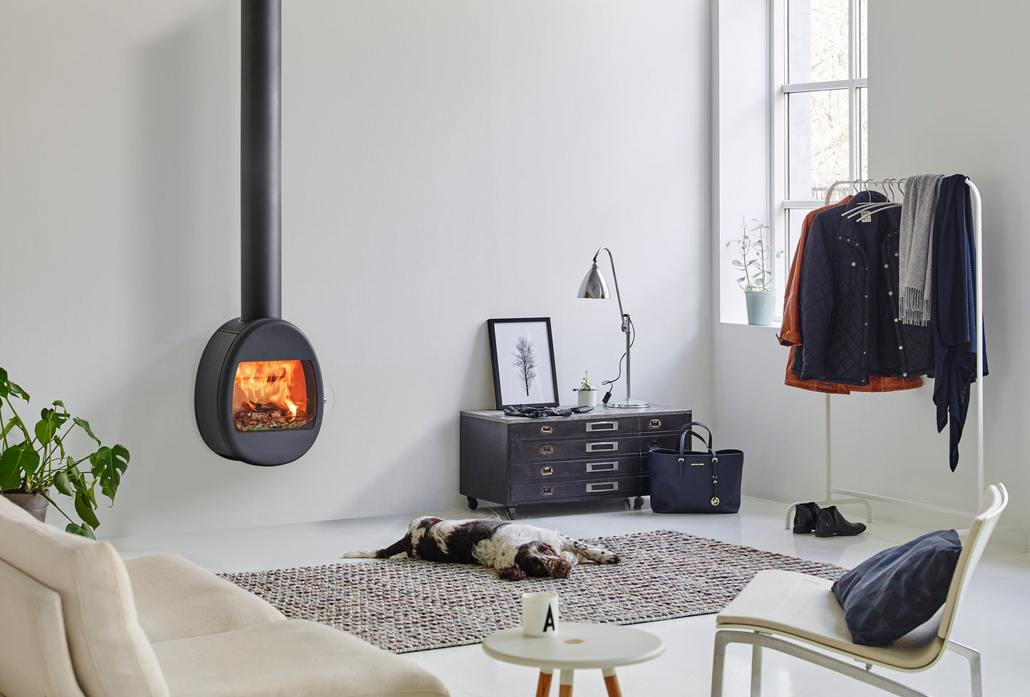 Scan 66-1 Wall hung, Woodburning stove